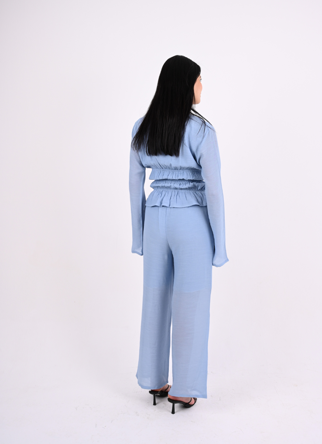 Baby Blue Straps Blouse