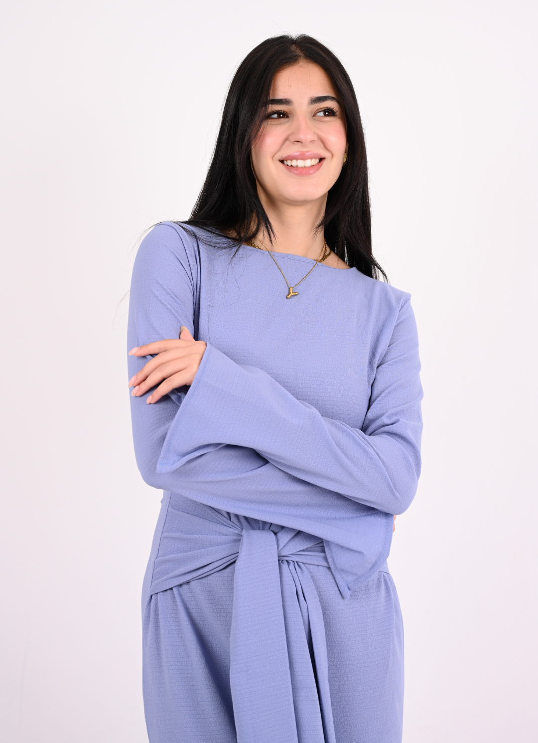 Baby Blue Tie Dress