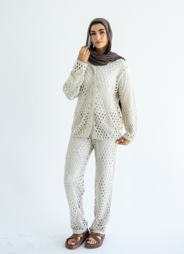 Beige Crochet Set