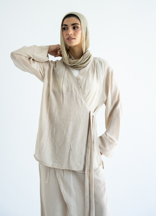 Beige Coverup Set