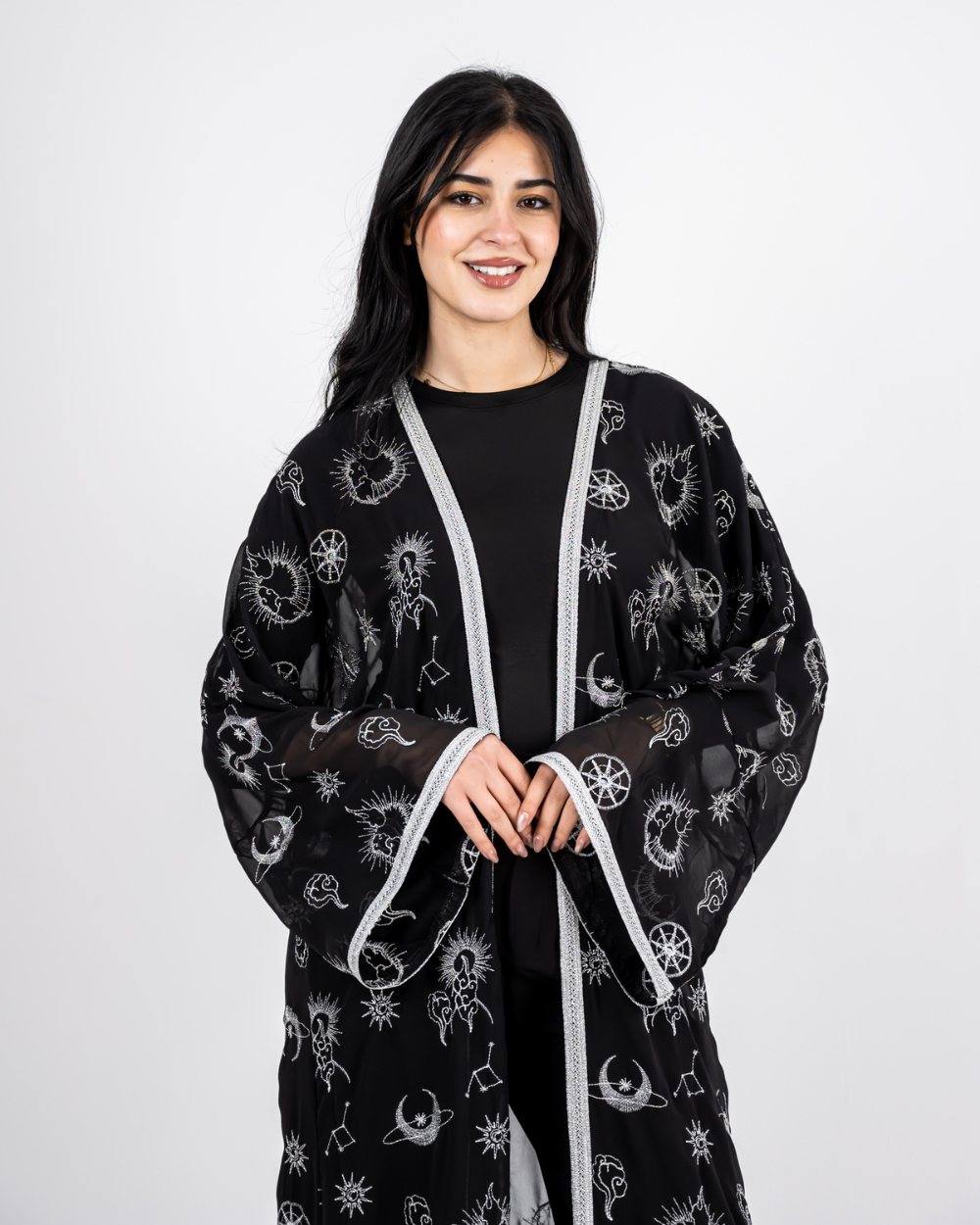 Black Embroidered Coverup