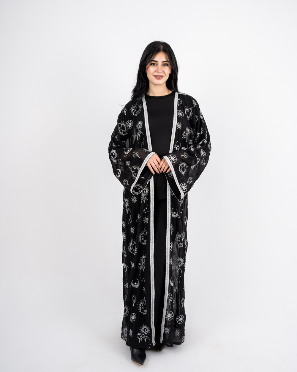 Black Embroidered Coverup