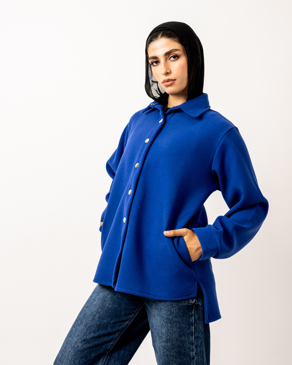 Blue Wool Overshirt