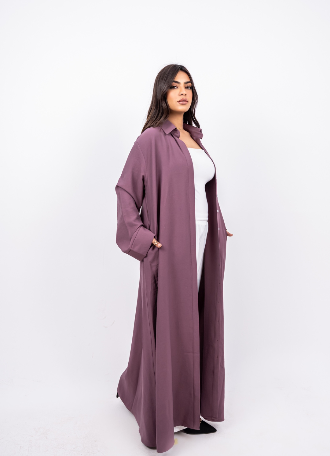 Ghazal Mauve Shirt Dress