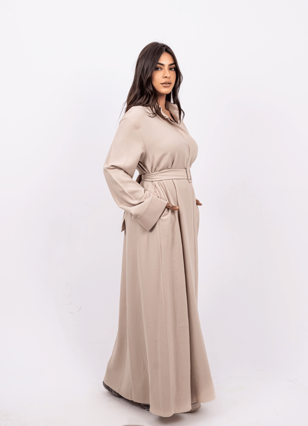 Ghazal Sand Shirt Dress