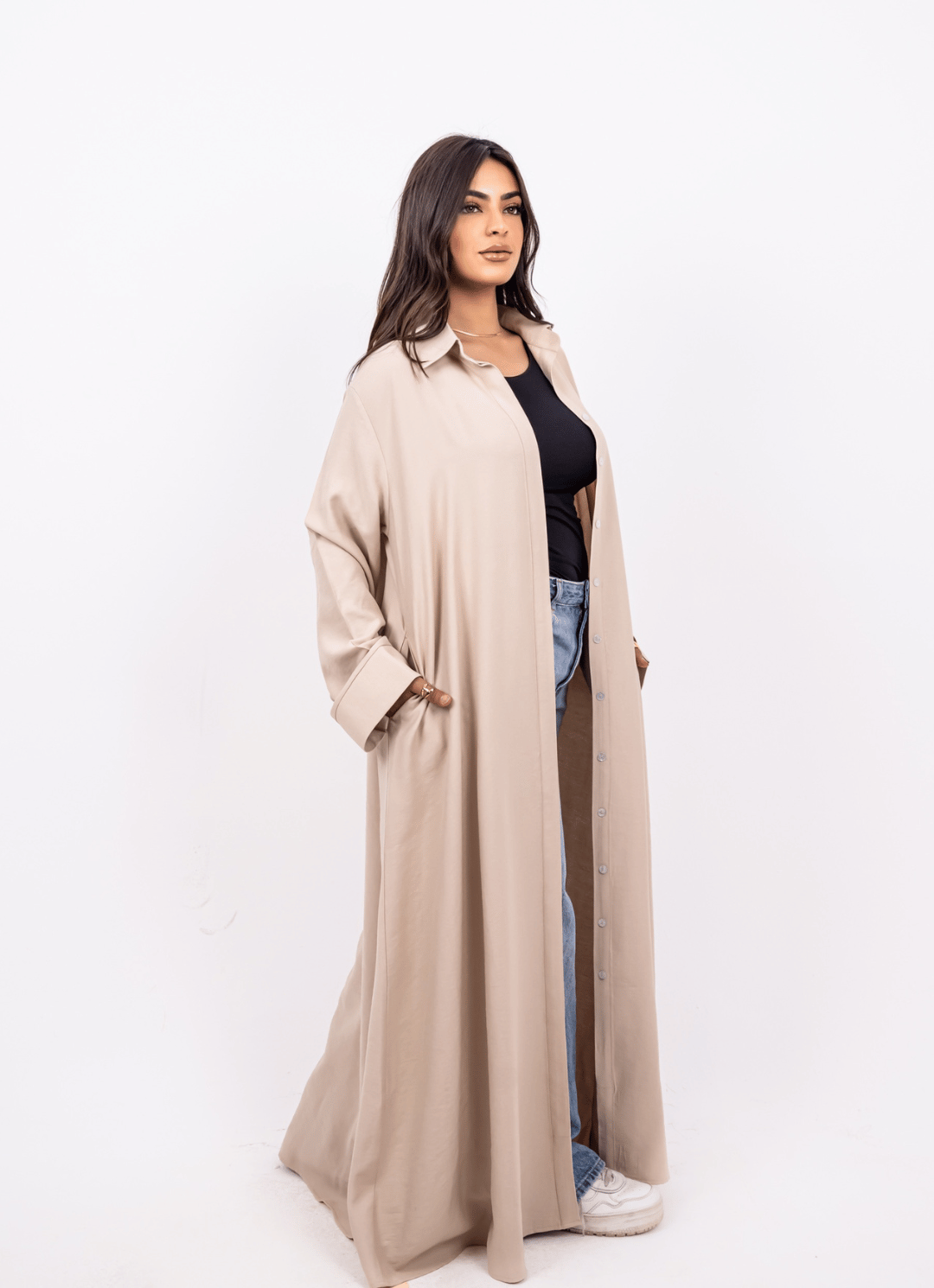 Ghazal Sand Shirt Dress