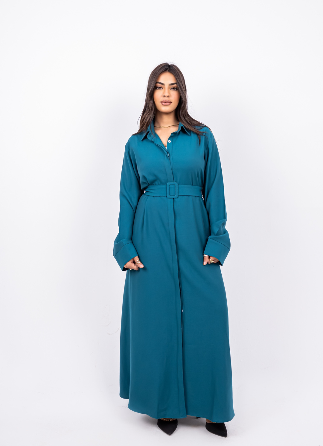 Ghazal Teal Shirt Dress