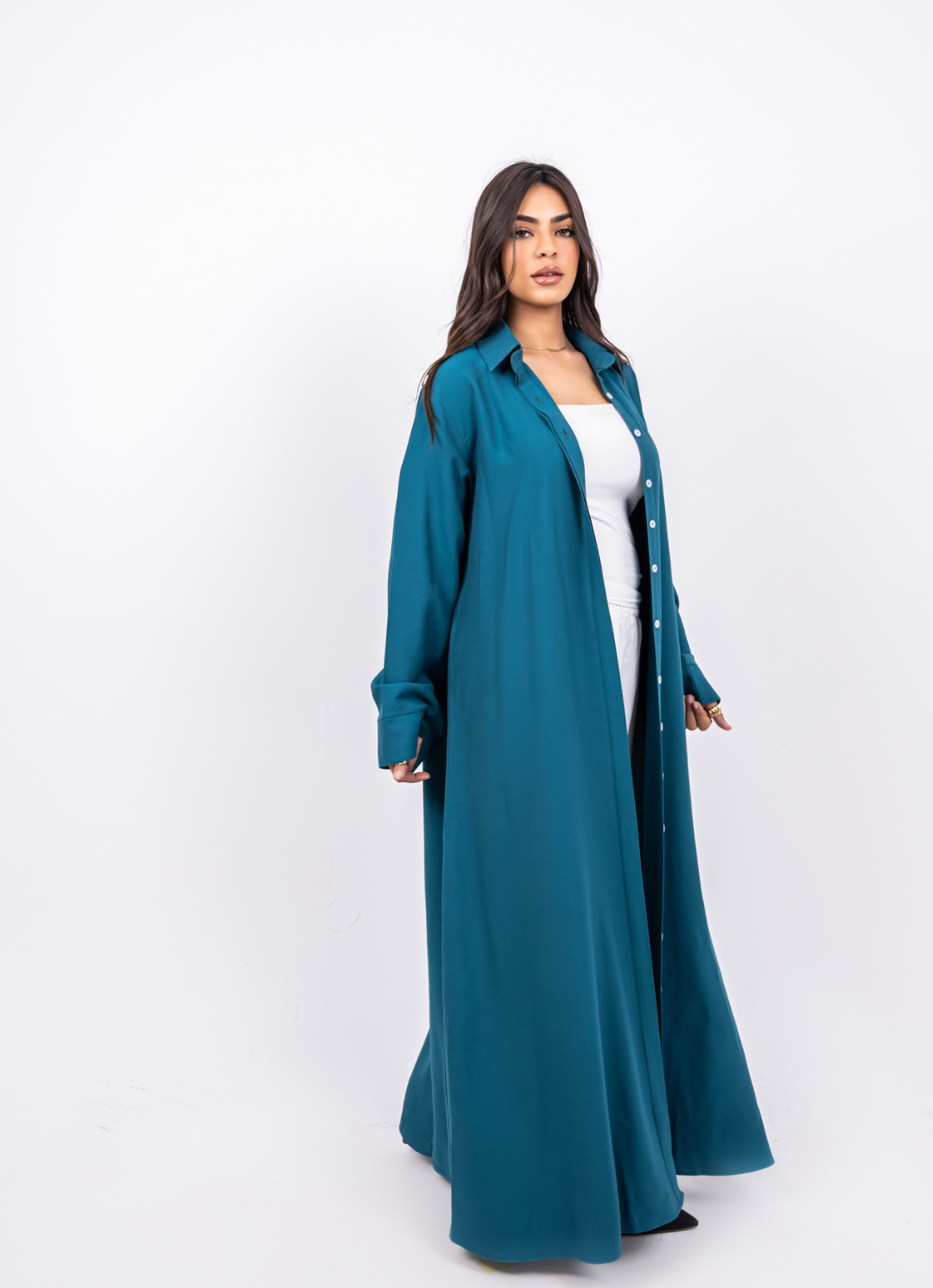 Ghazal Teal Shirt Dress