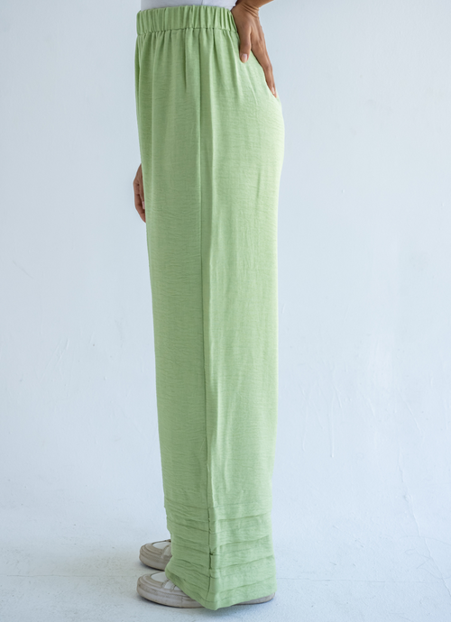 Mint Waves Linen Pants