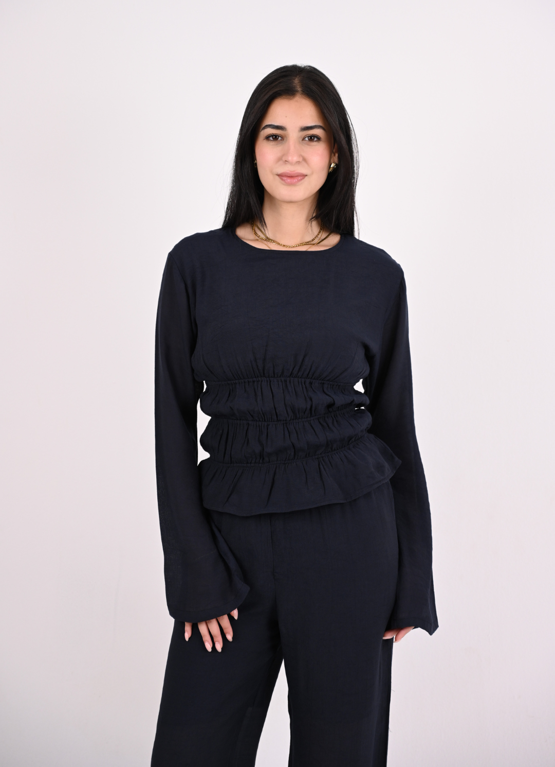 Navy Straps Blouse