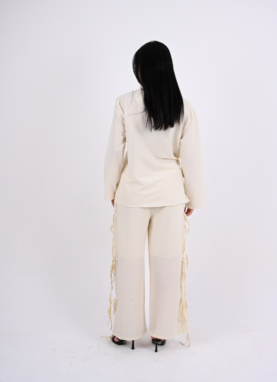 Off White Bow Tie Pants