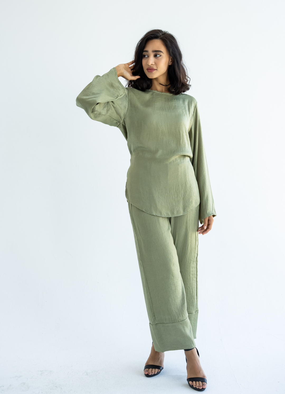 Olive Silk Set