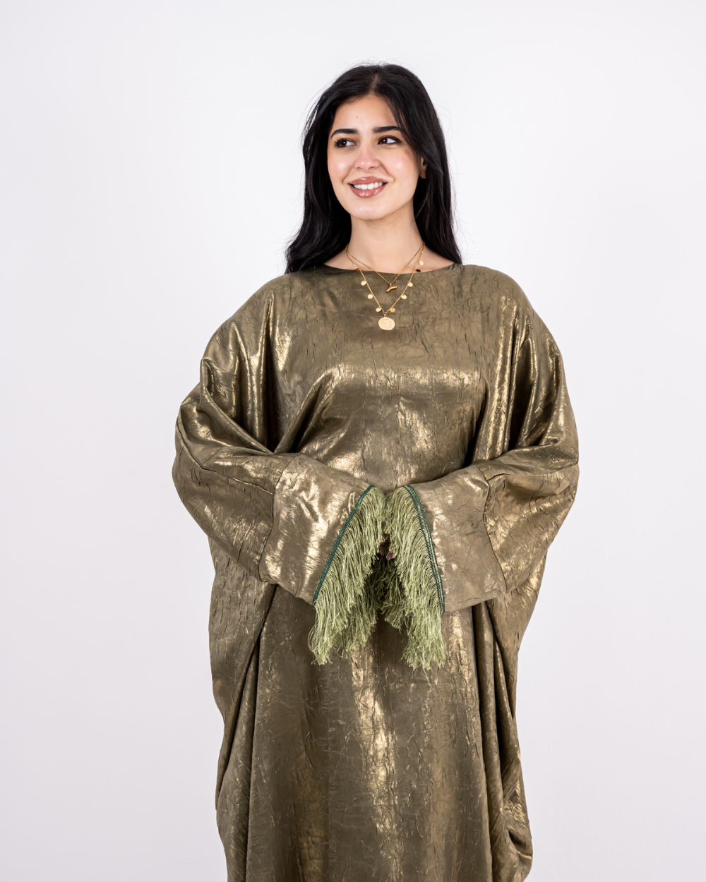 Olive Shiny Dress