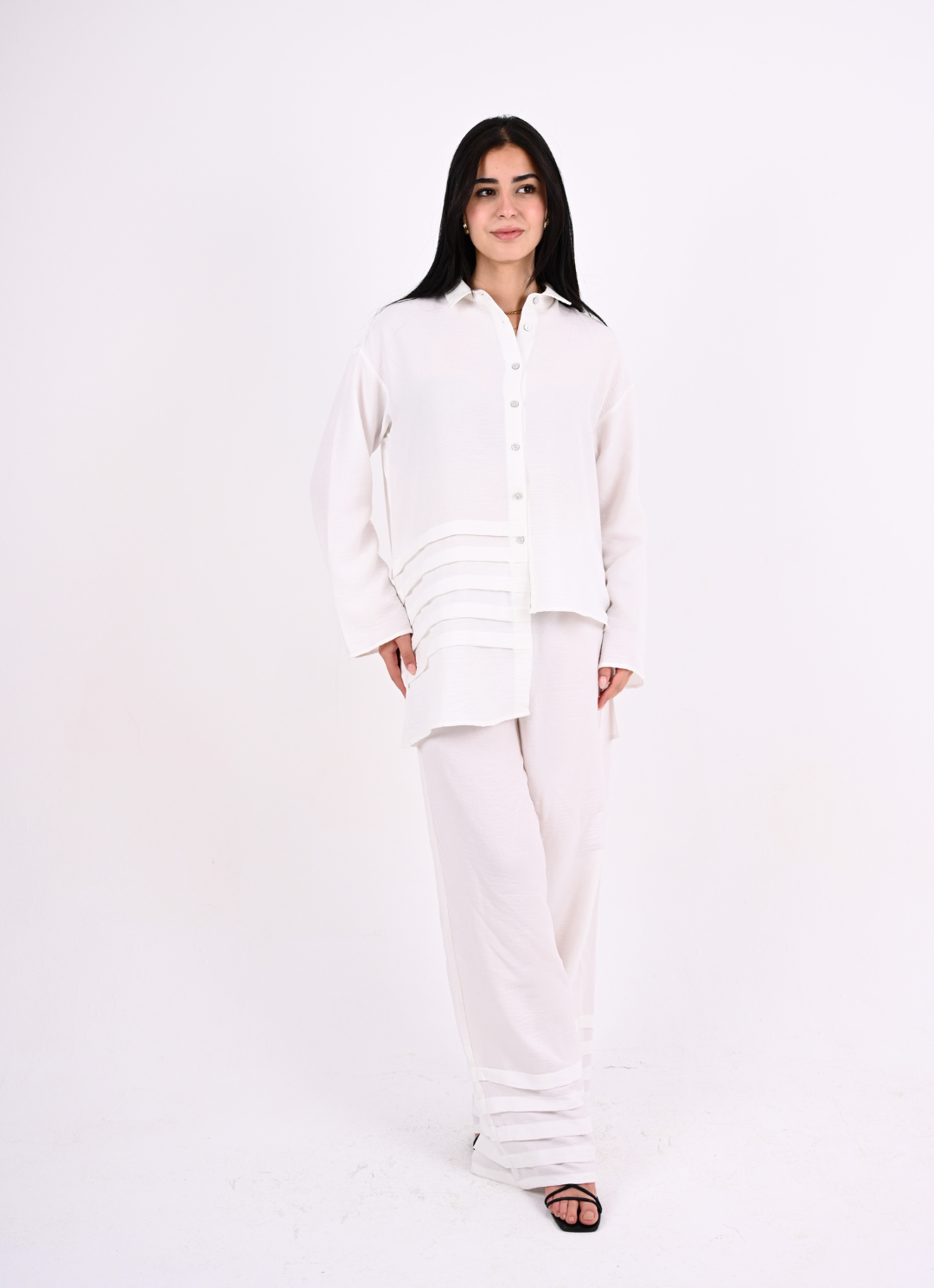 White Waves Linen Shirt