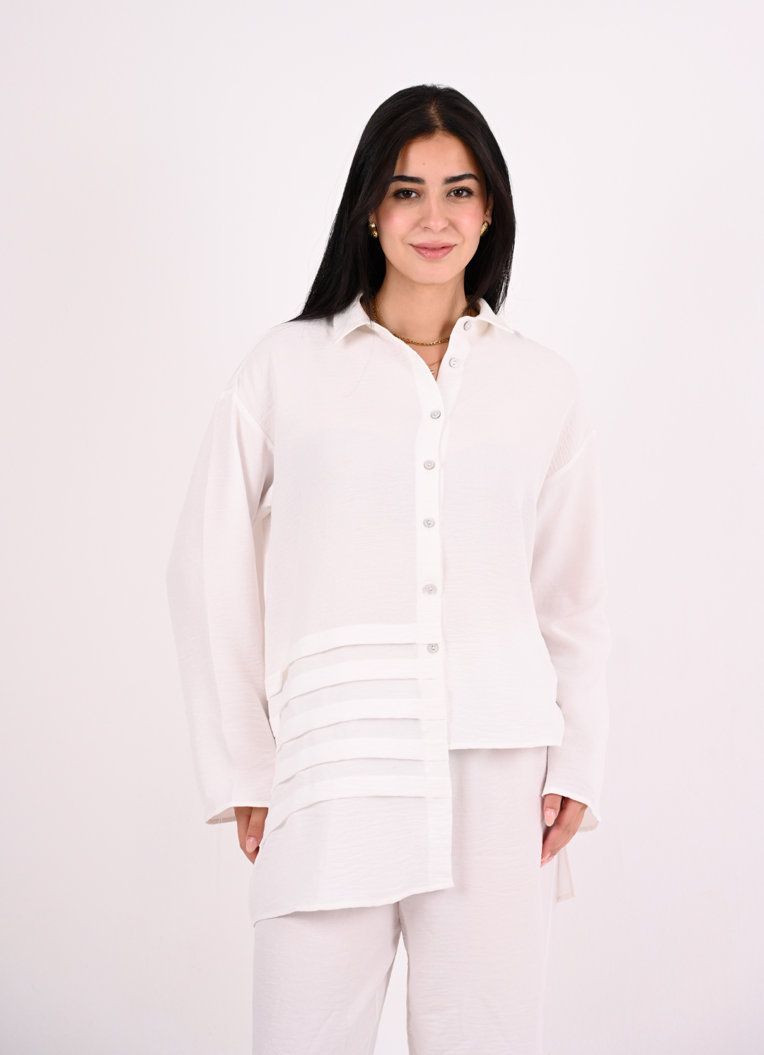 White Waves Linen Shirt