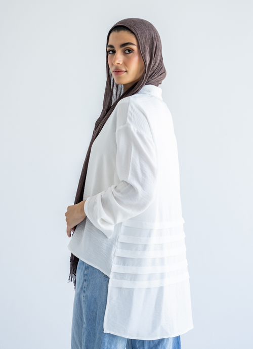 White Waves Linen Shirt