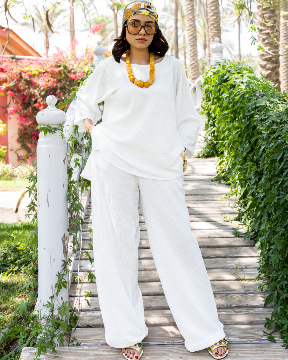 White Flowy Blouse