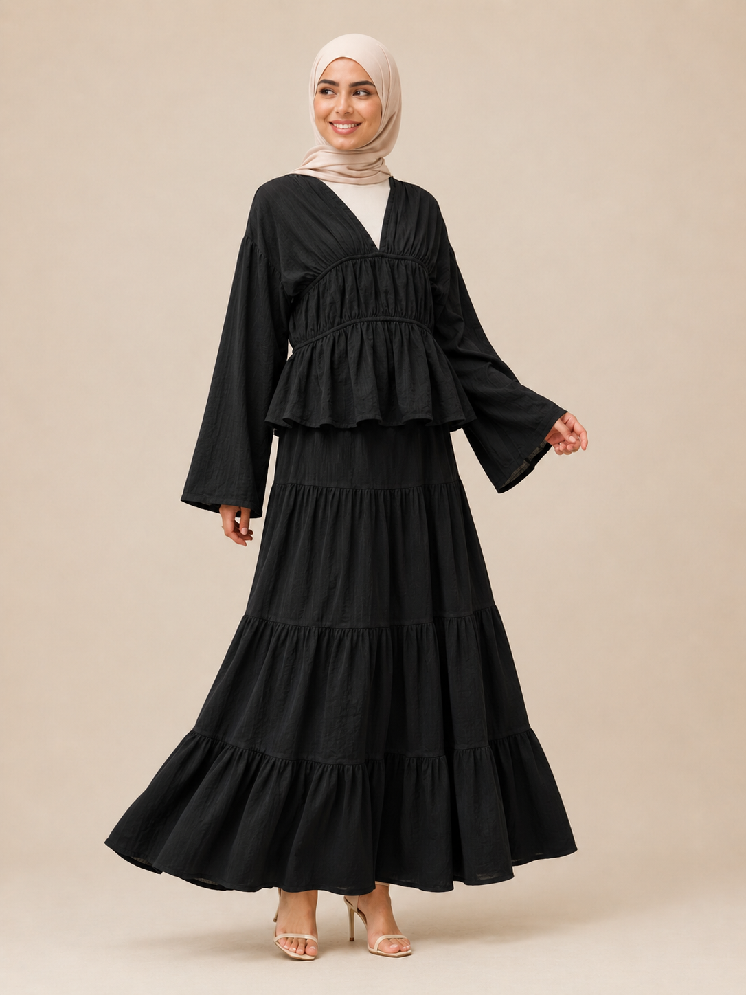 Black Flowy Set
