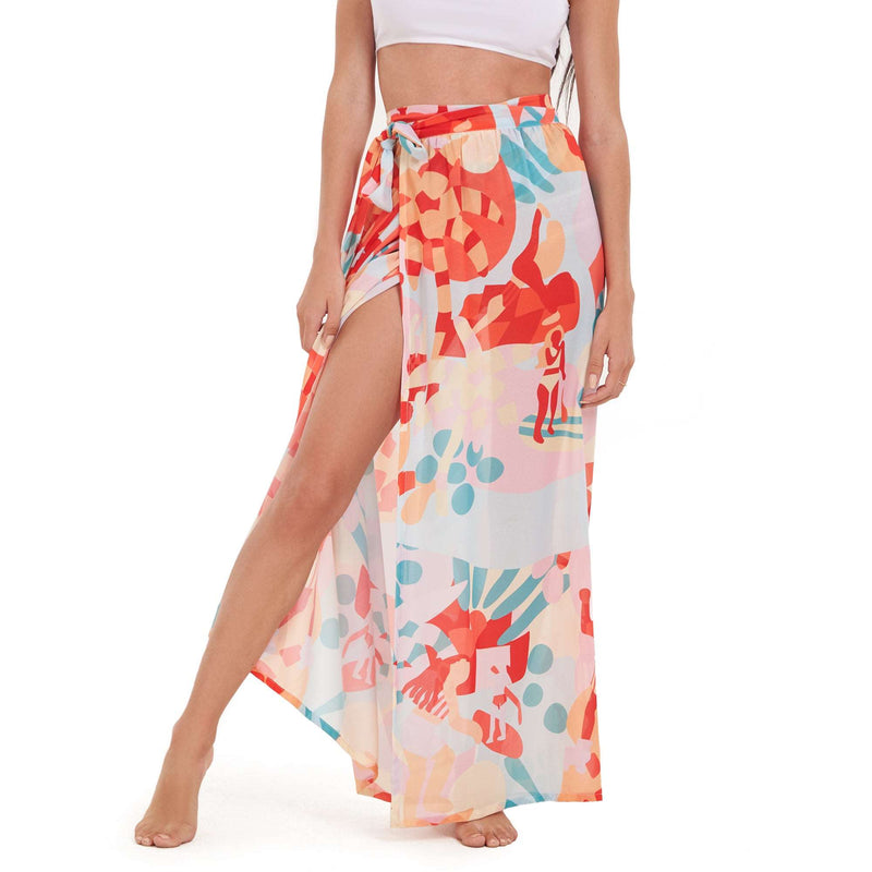 Wrap Beach Cover Up, Coral Crush Coverup, Yeilda