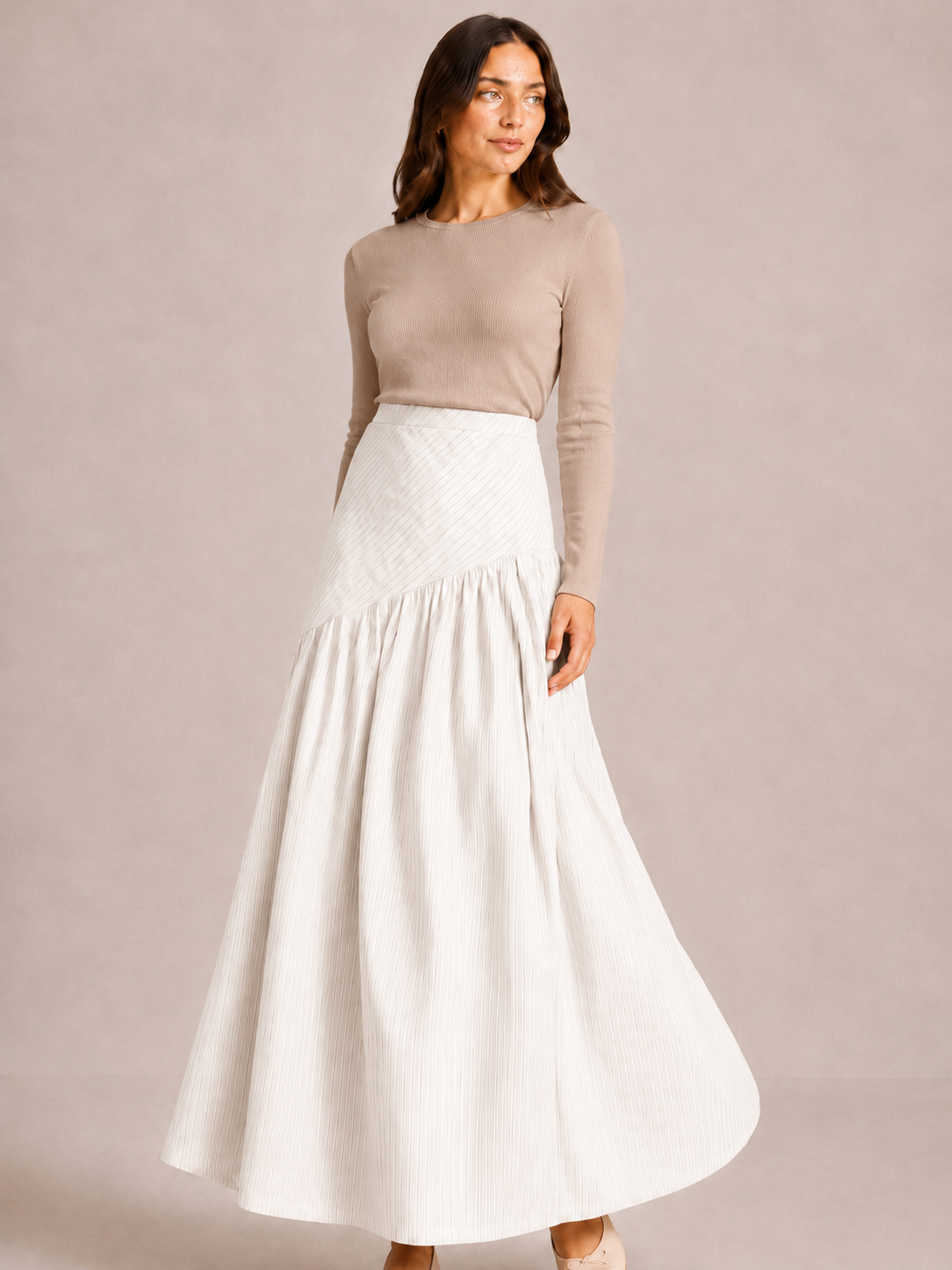 Samar White Skirt