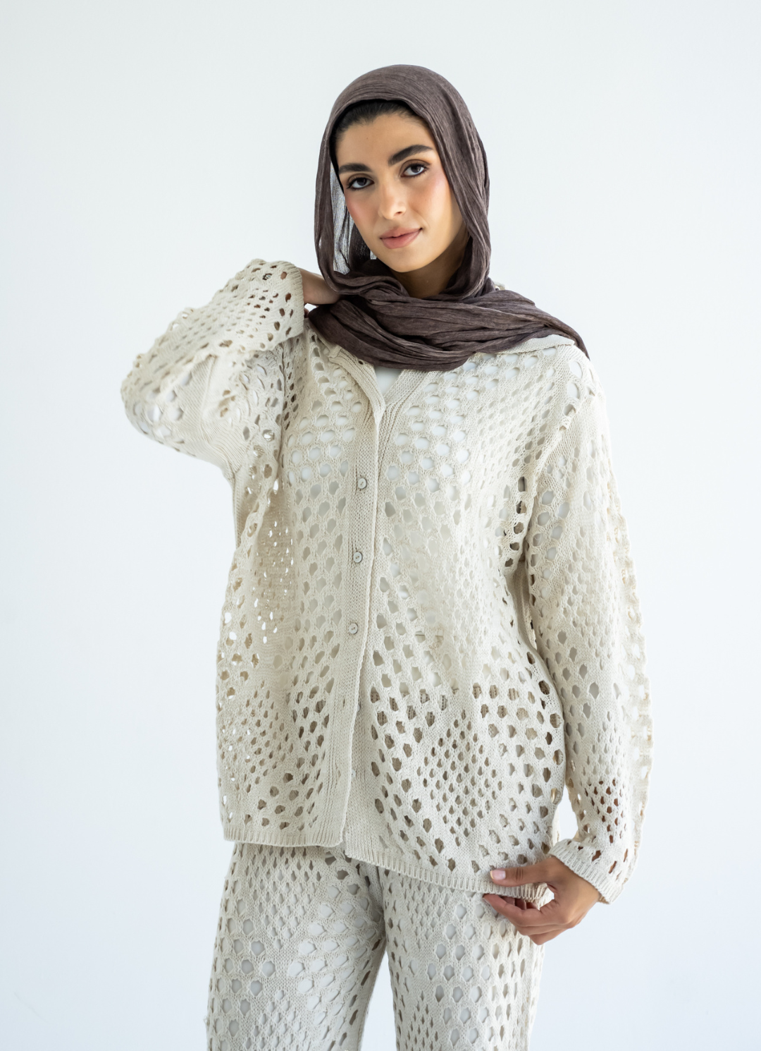 Beige Crochet Set