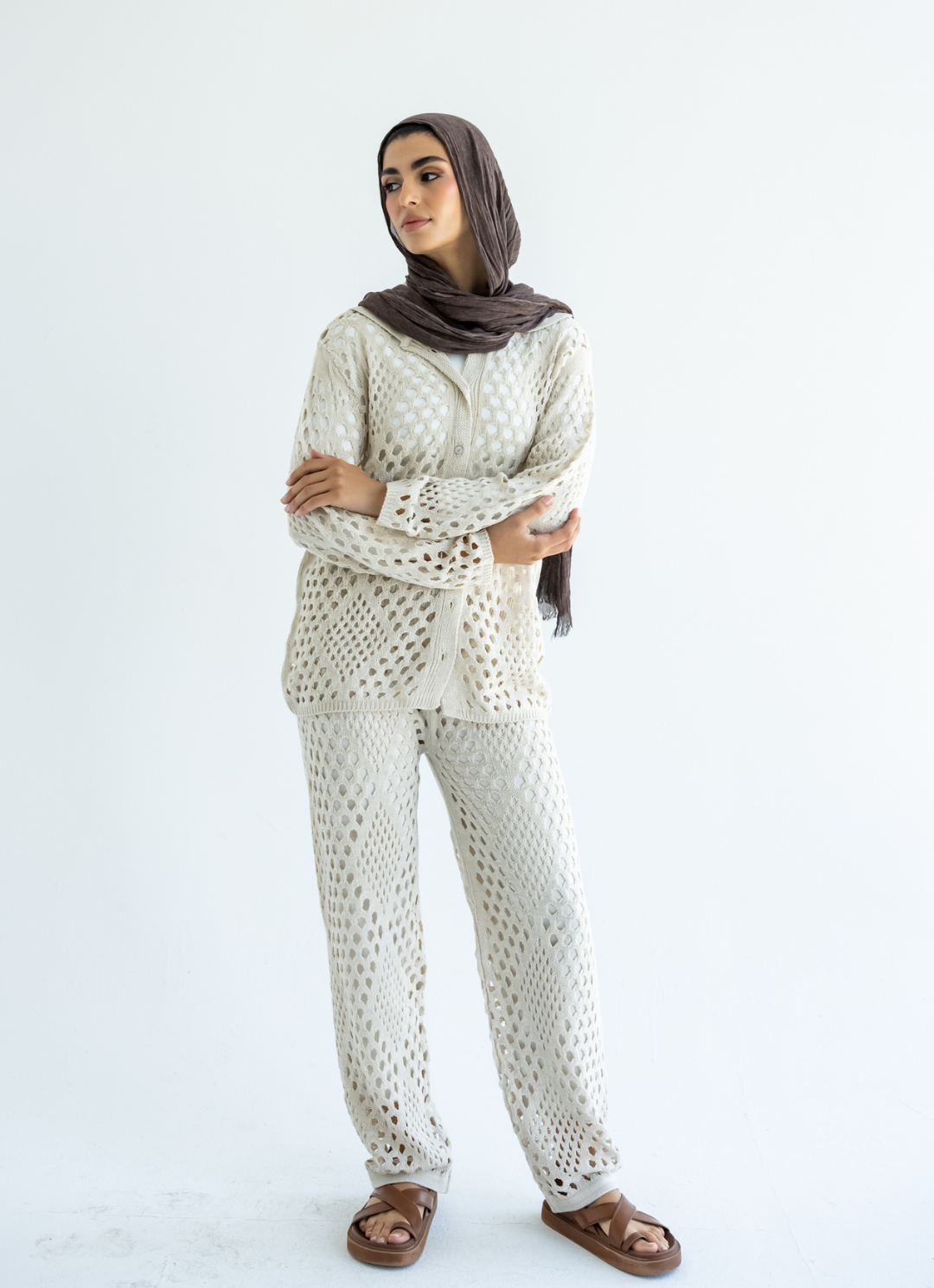 Beige Crochet Set