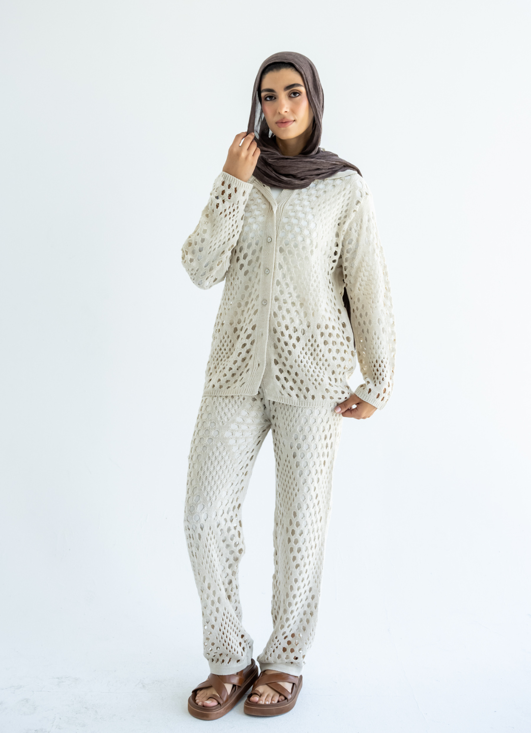 Beige Crochet Set