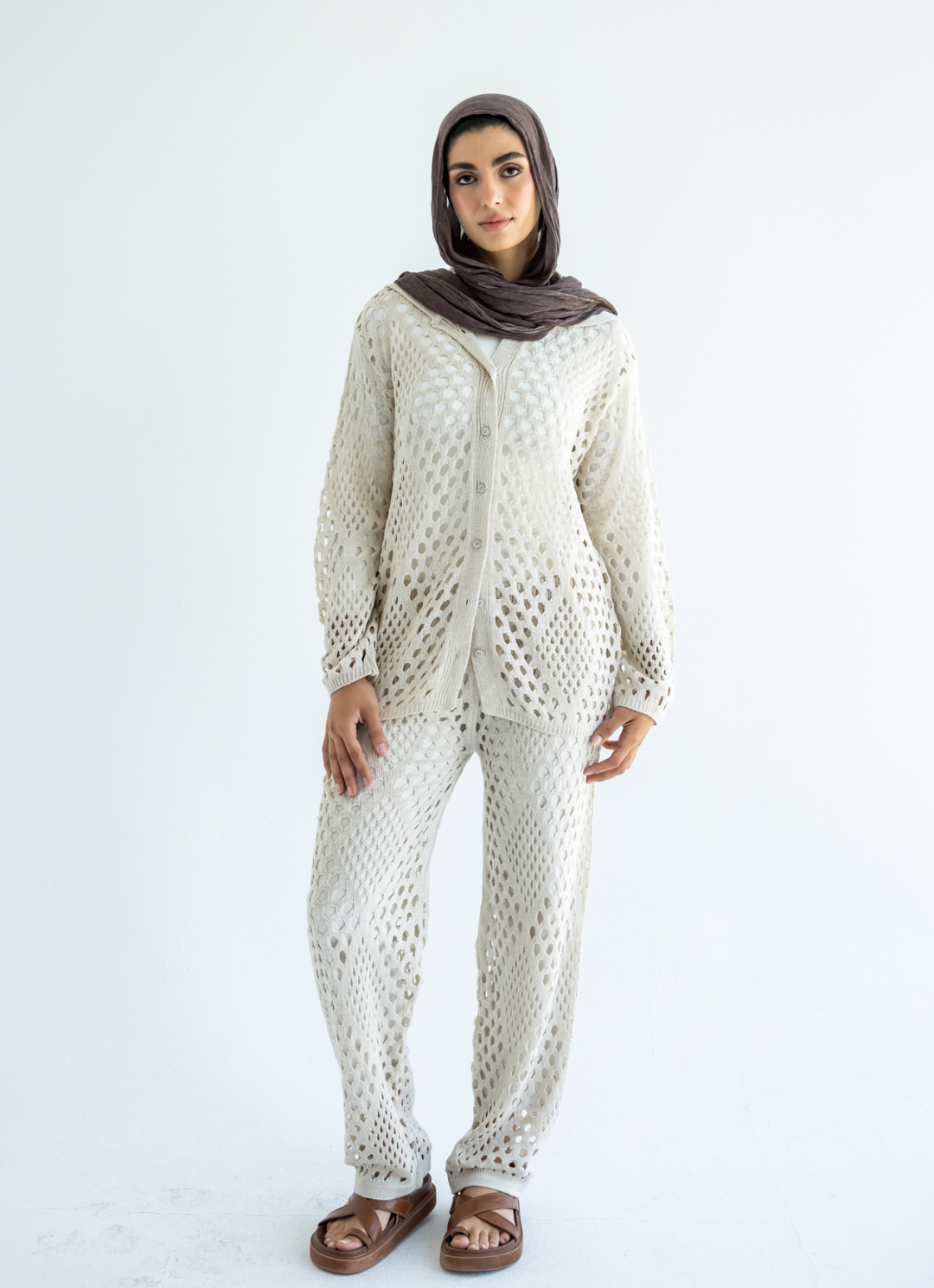Beige Crochet Set