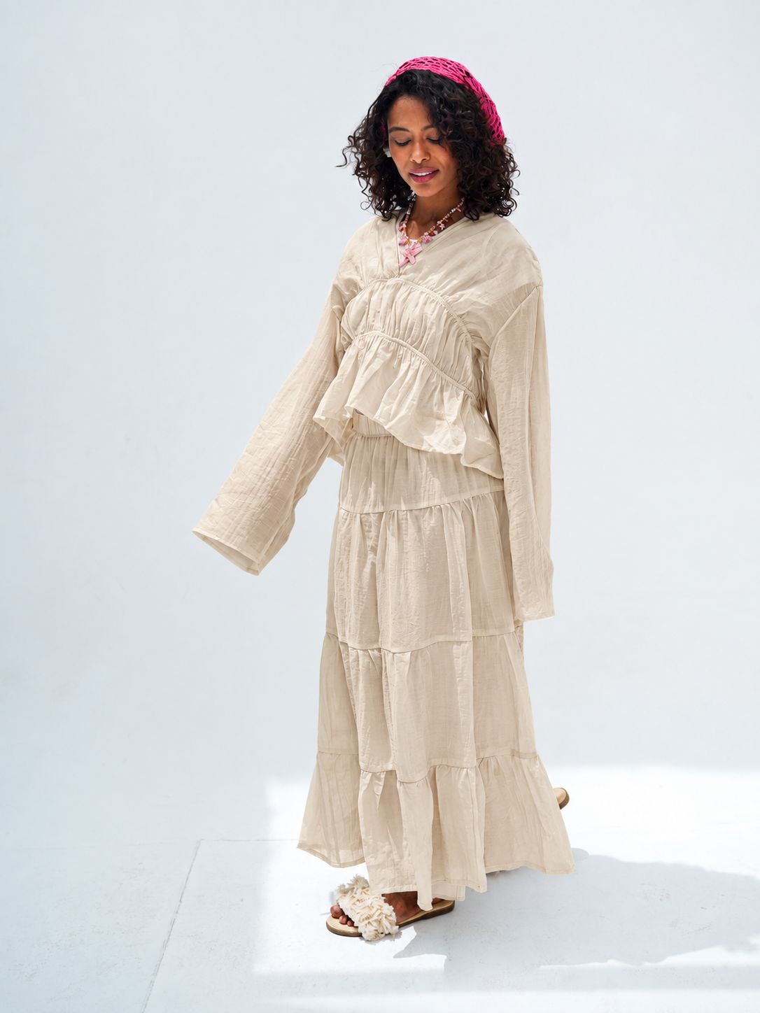 Beige Flowy Set
