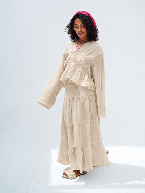Beige Flowy Set