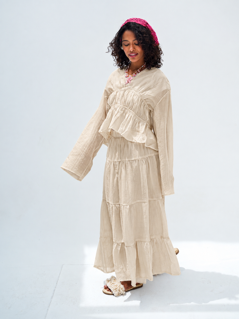Beige Flowy Set