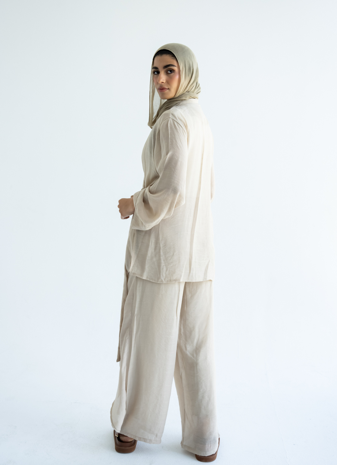 Beige Coverup Set