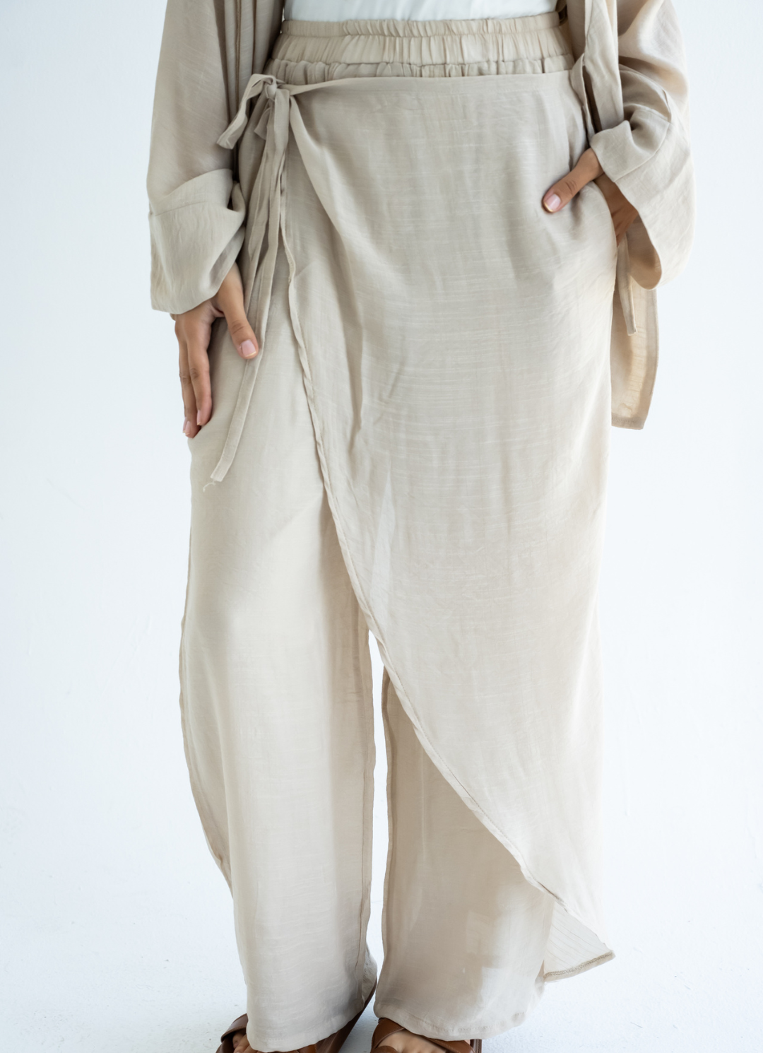 Beige Coverup Set