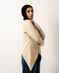 Beige Basic Cashmere Top