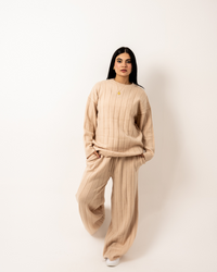 Beige Knitted Set