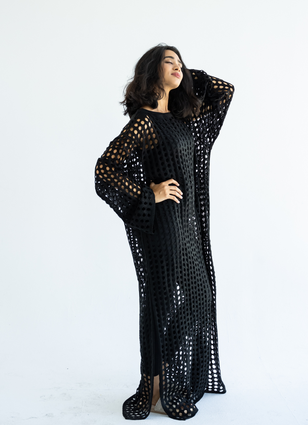 Black Crochet Dress