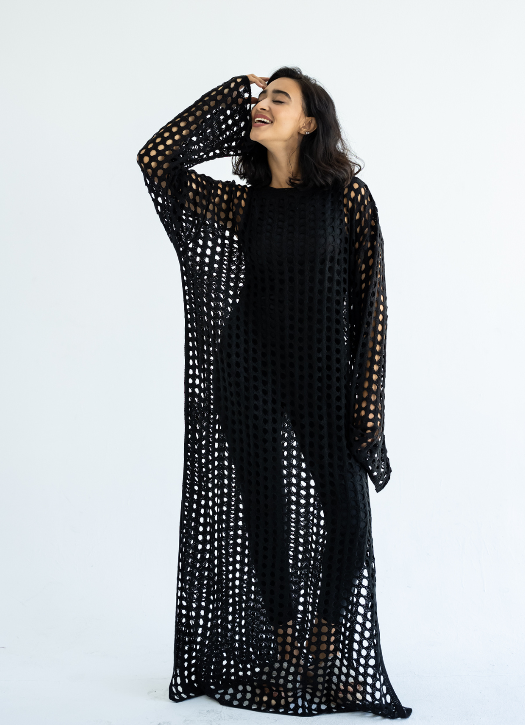Black Crochet Dress