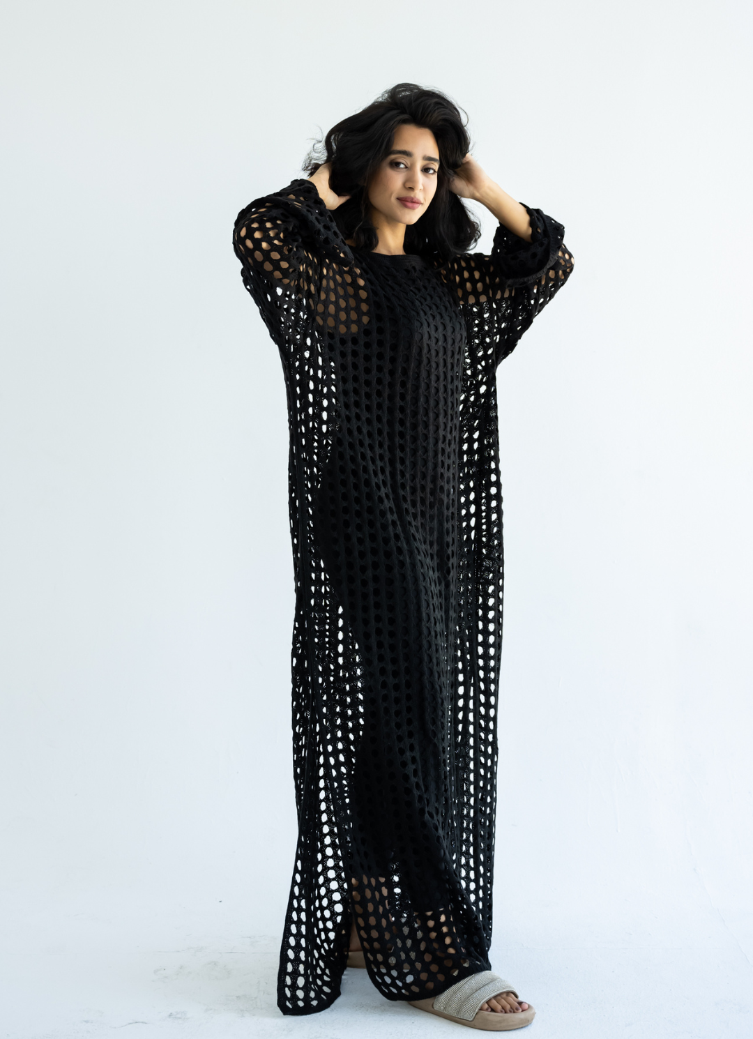 Black Crochet Dress