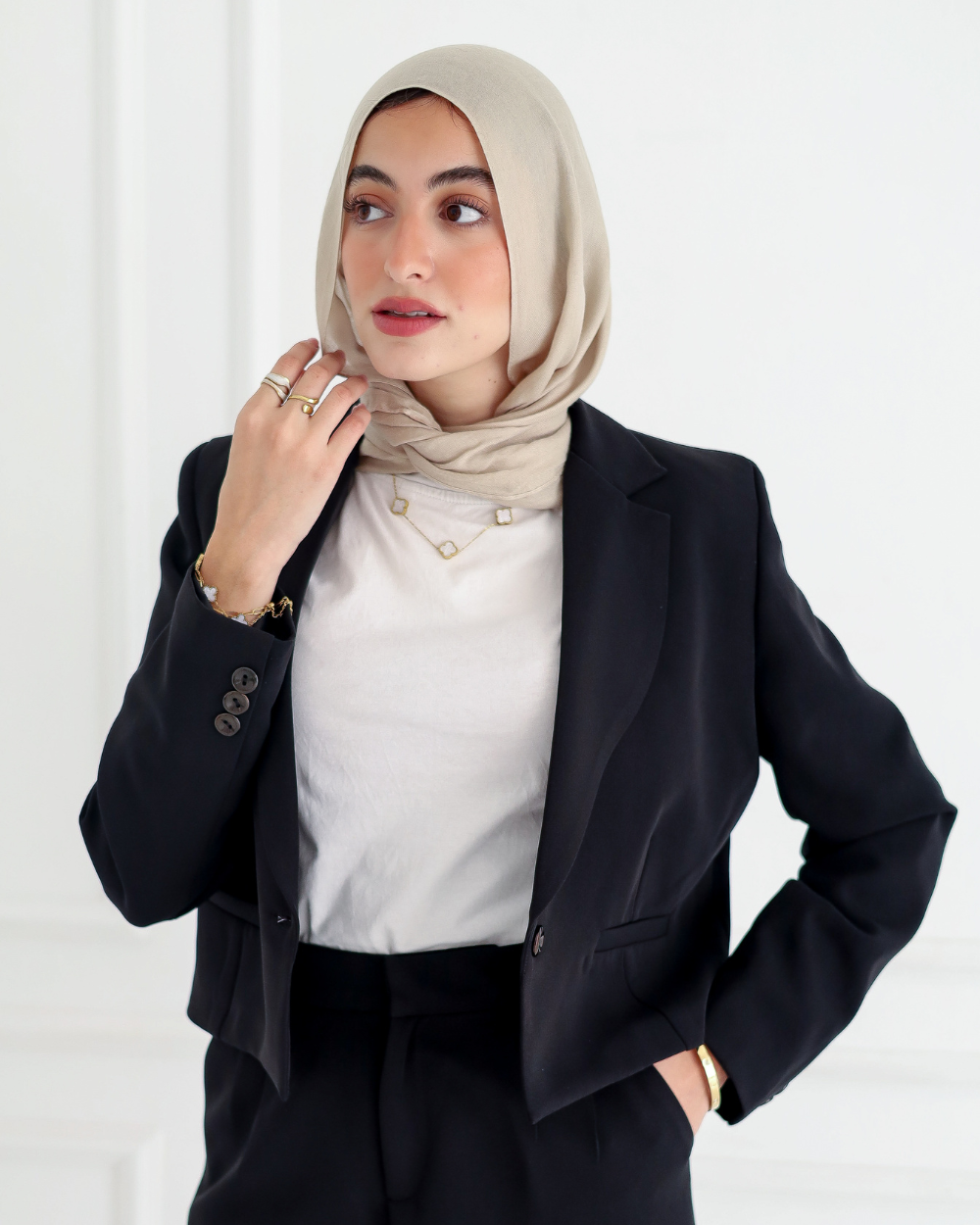 Black Cropped Blazer