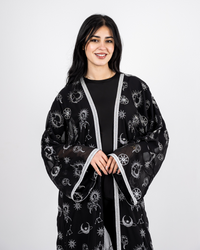 Black Embroidered Kaftan