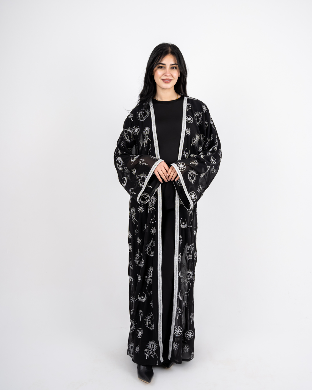 Black Embroidered Kaftan