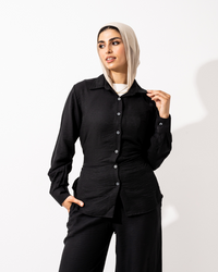 Black Linen Shirt