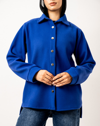 Blue Wool Overshirt