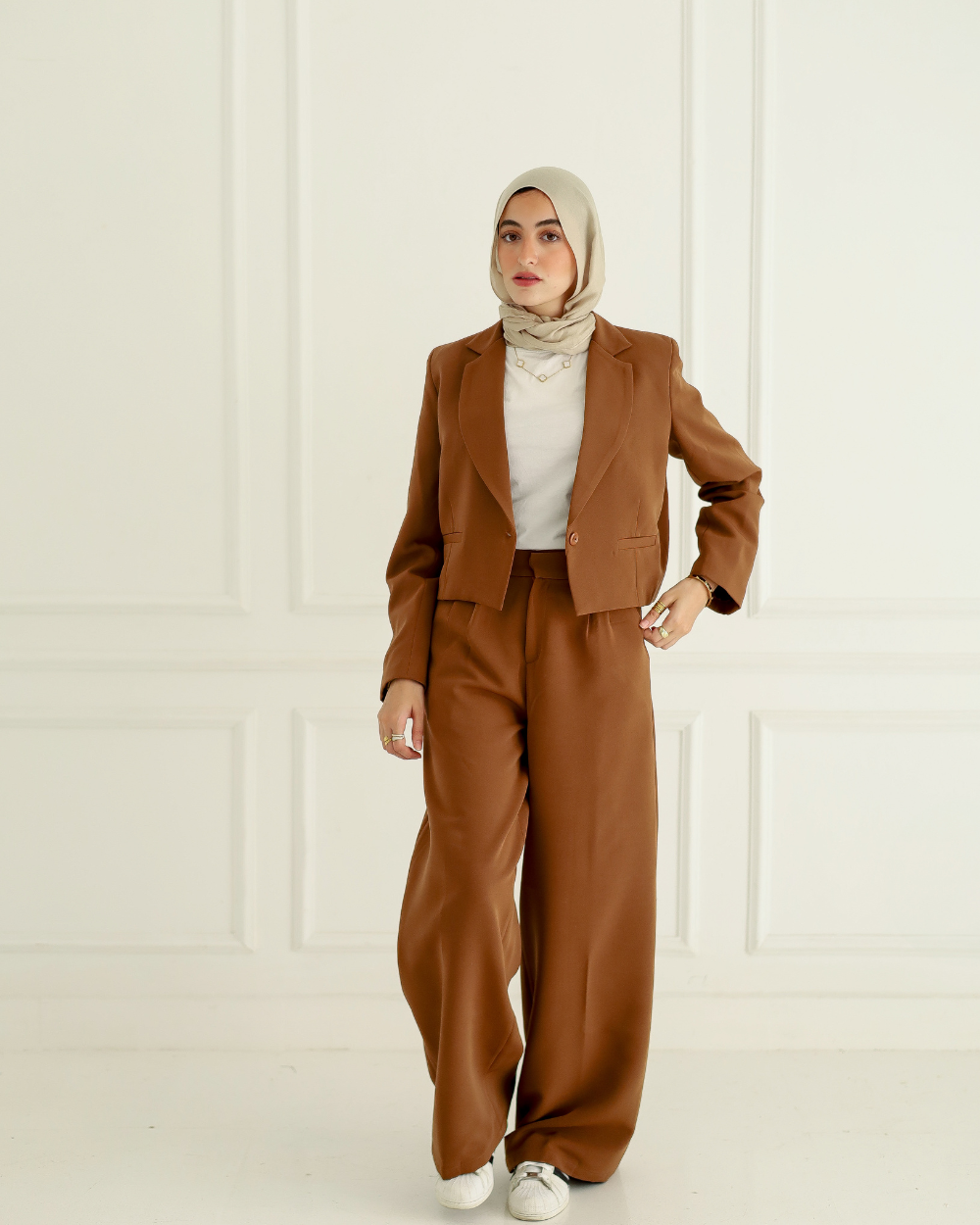 Brown Cropped Blazer