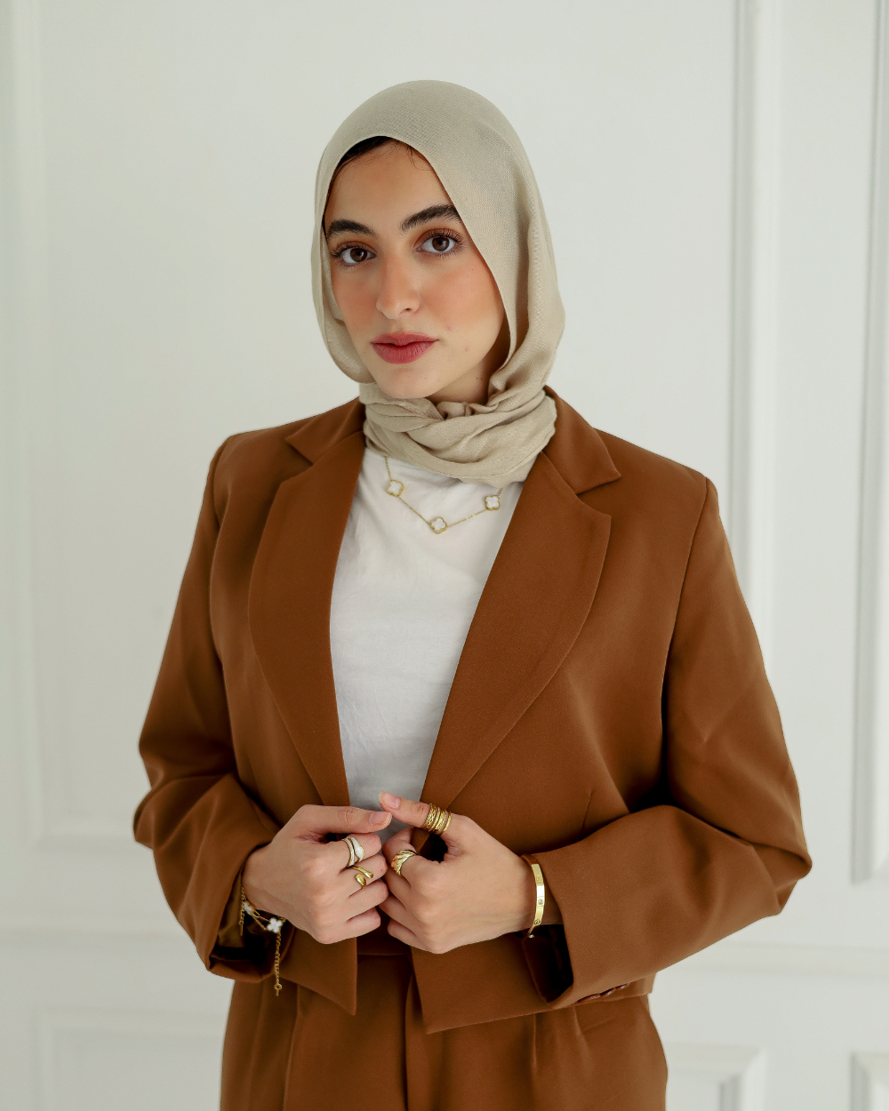 Brown Cropped Blazer