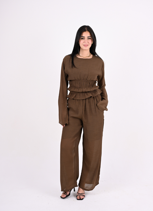Brown Straps Blouse