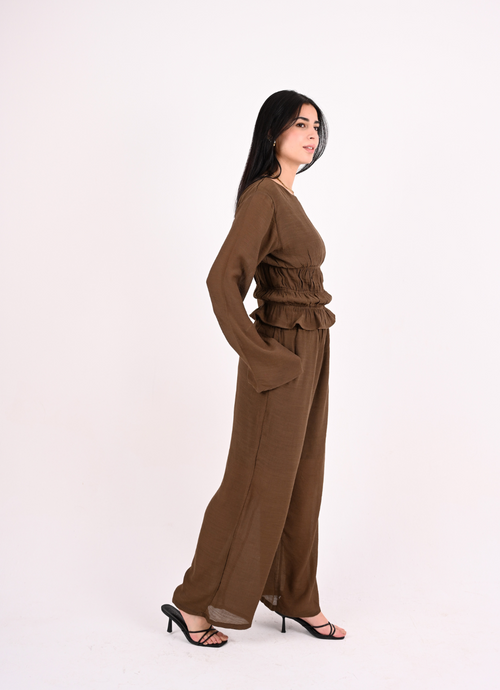 Brown Straps Pants