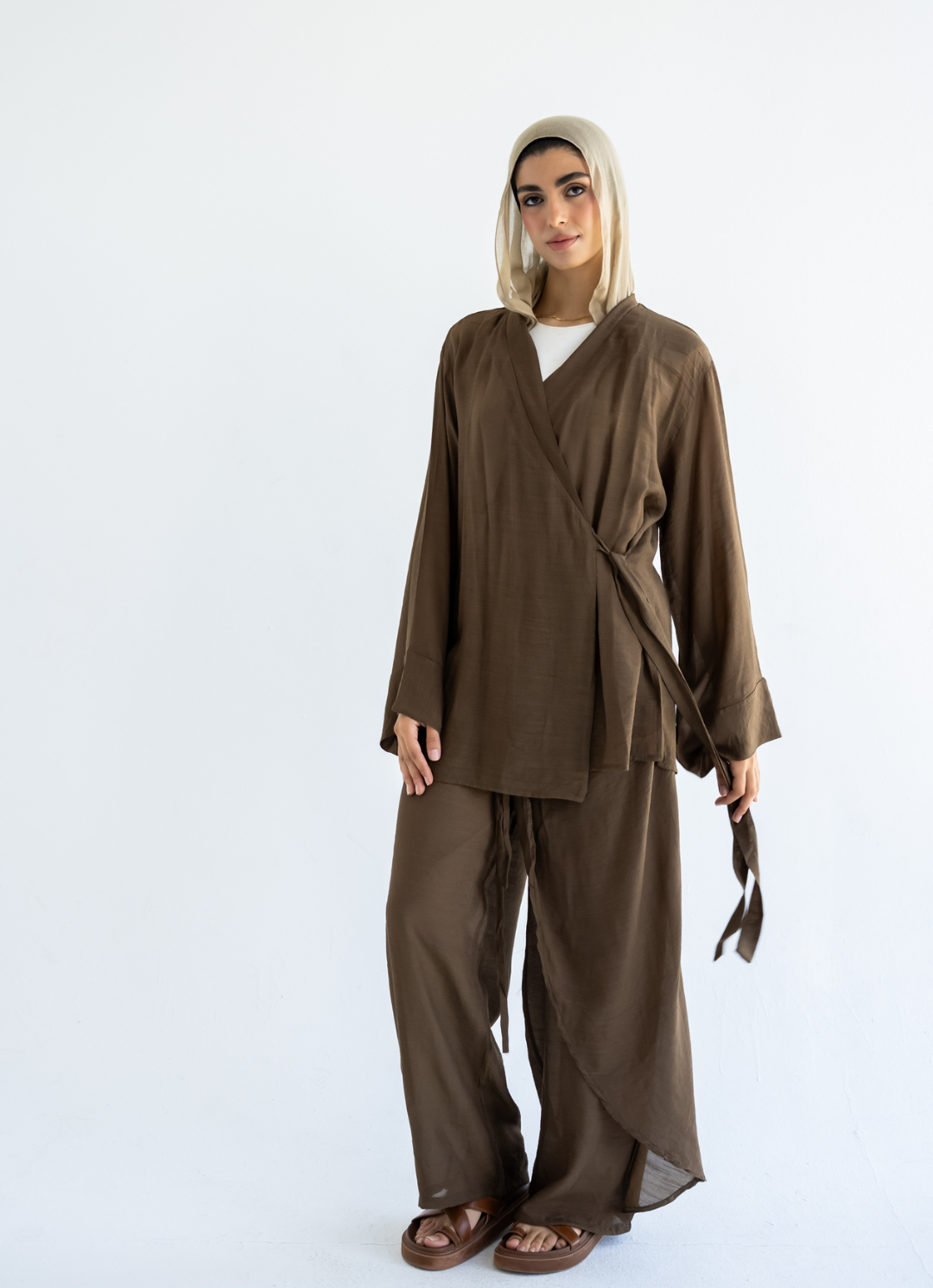 Brown Coverup Set