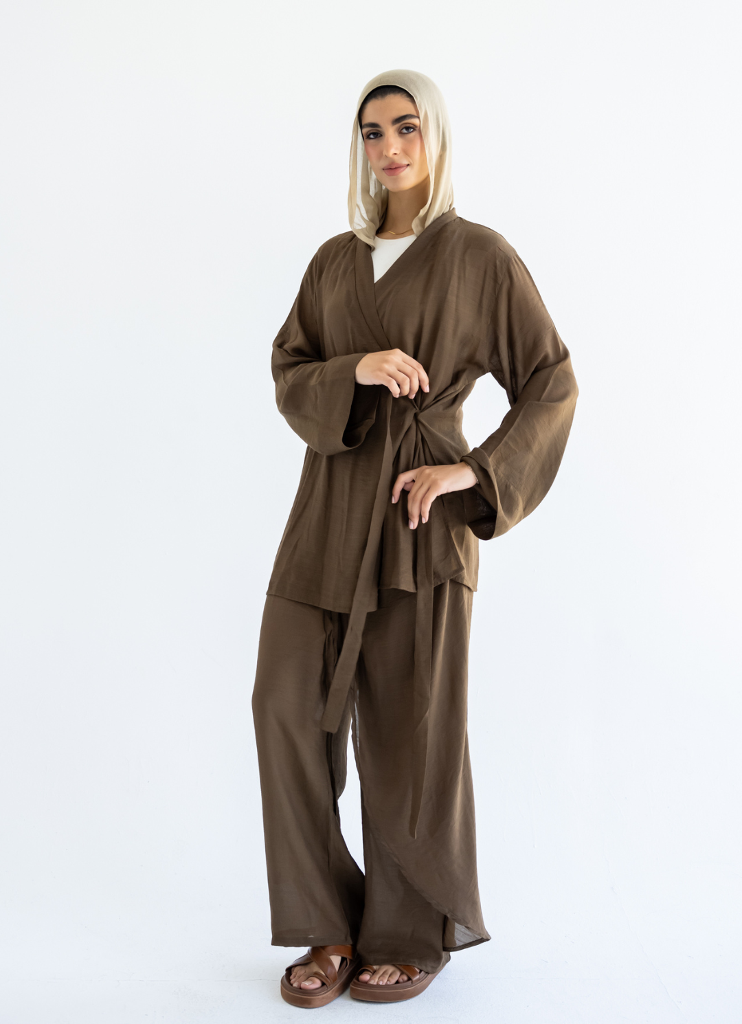 Brown Coverup Set