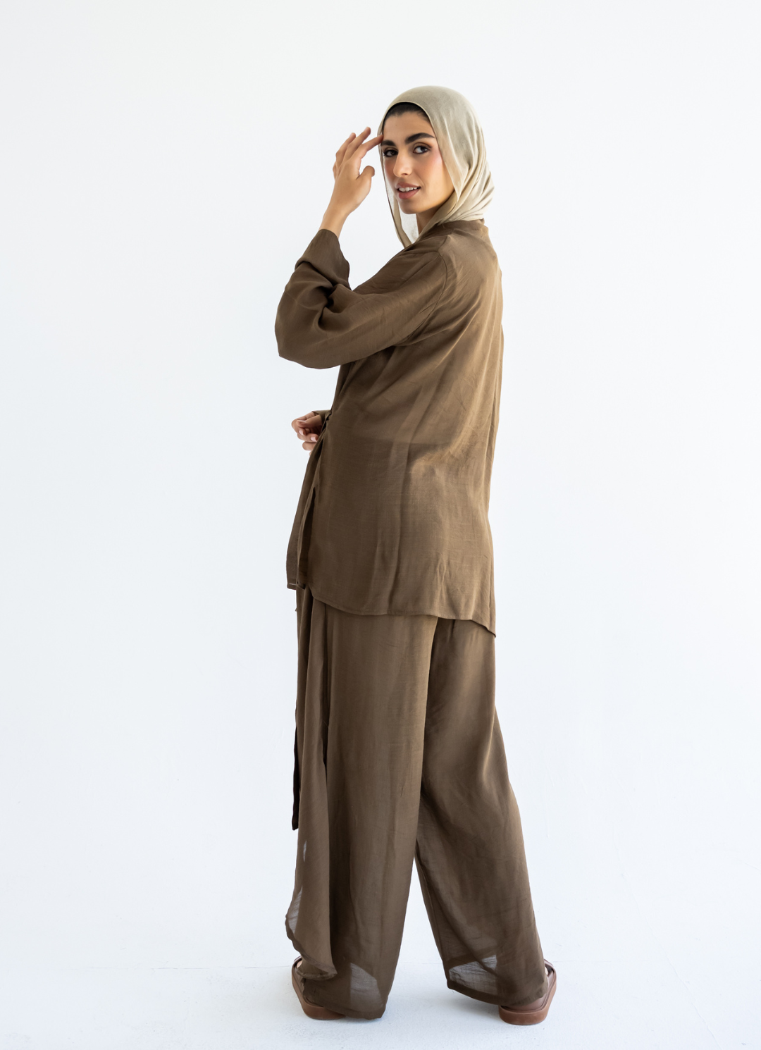 Brown Coverup Set